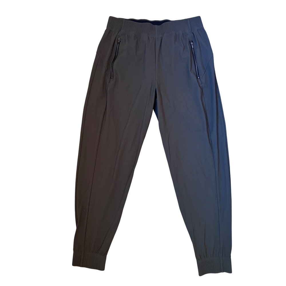 Athleta Womens Green Stretch Joggers Zipper Pockets size small